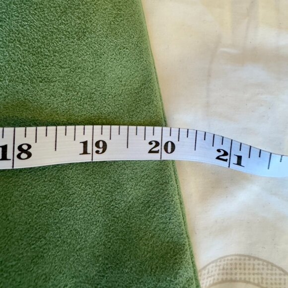 Vintage Custom Made Lime Green Suede Skirt Suit Set - Picture 15 of 16